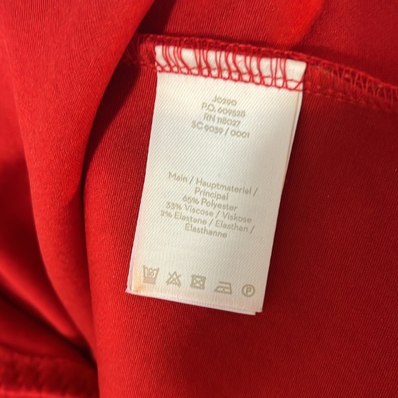 Boden Ribbed Zoe Ponte Tailored Mock Collar Pocket Red Dress Size 4 - Picture 11 of 11